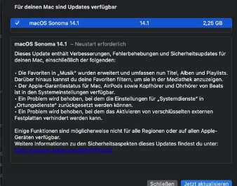 苹果发布macOS14.1和tvOS17.1